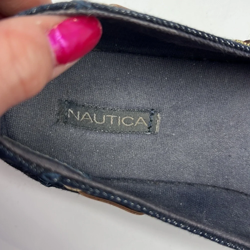 Nautica Blue Denim Espadrille size 7.5